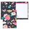 Floral Clipboard Folio with Notepad, Low Profile Clip and Interior Storage Pocket, Cute Clipfolio Business Folder (13 x 9 In)